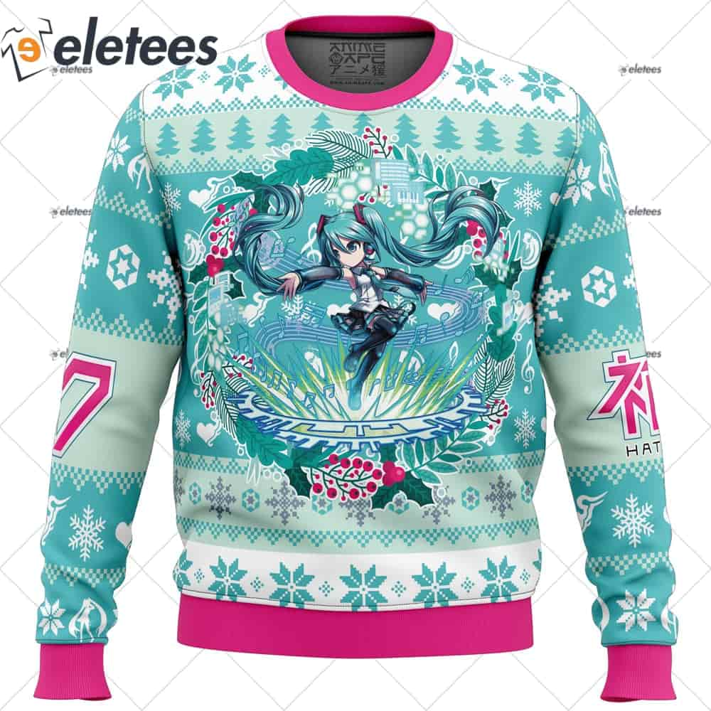 Christmas Symphony Hatsune Miku Ugly Christmas Sweater