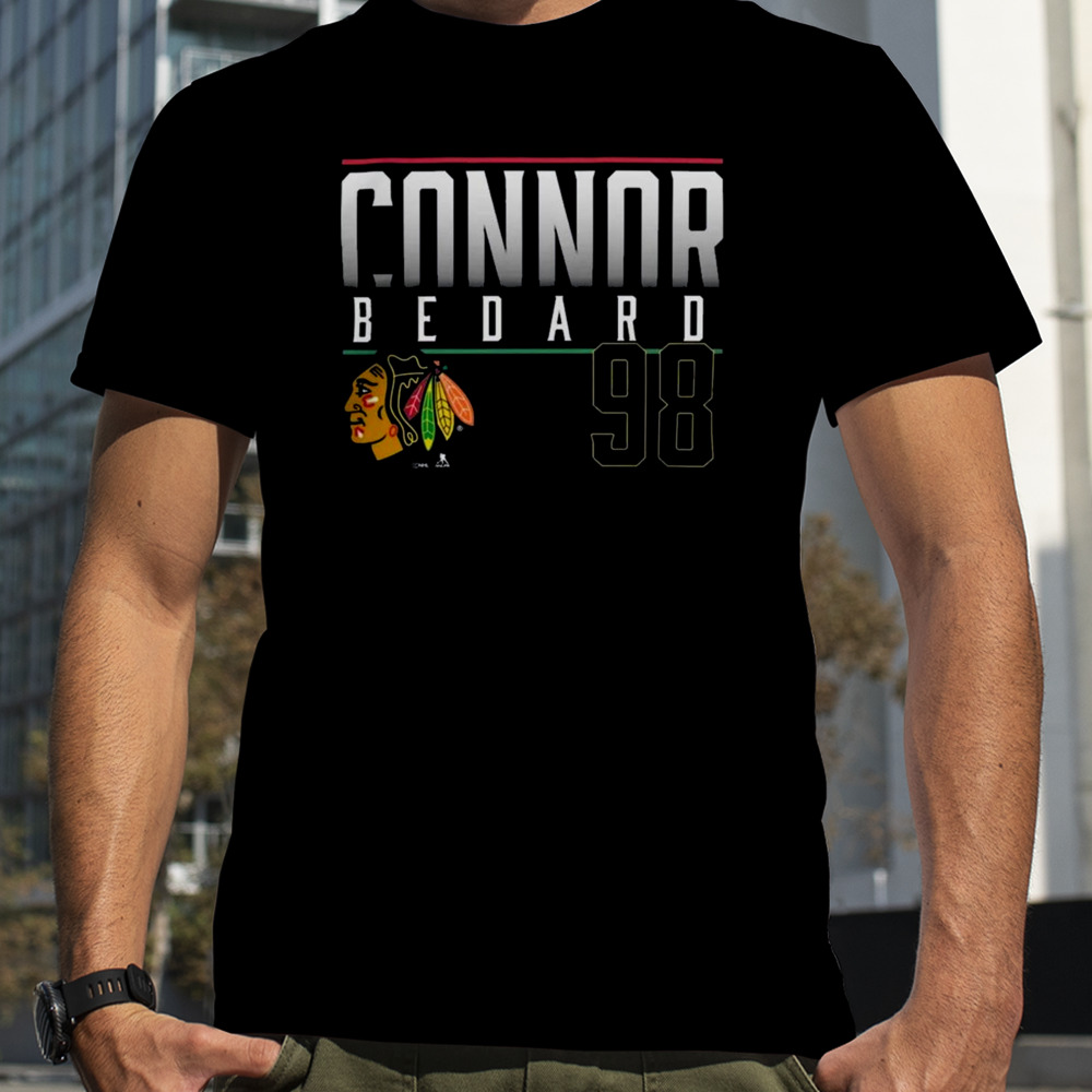 Connor Bedard Chicago Blackhawks #98 Name & Number Shirt