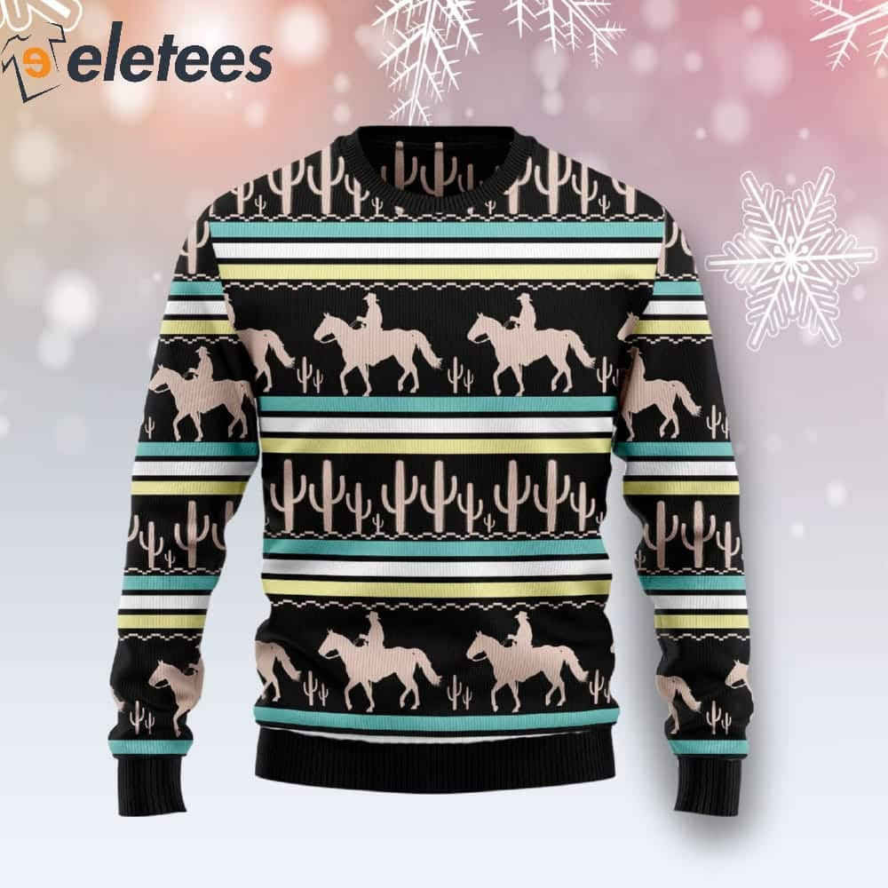 Cowboy Cactus Christmas Sweater