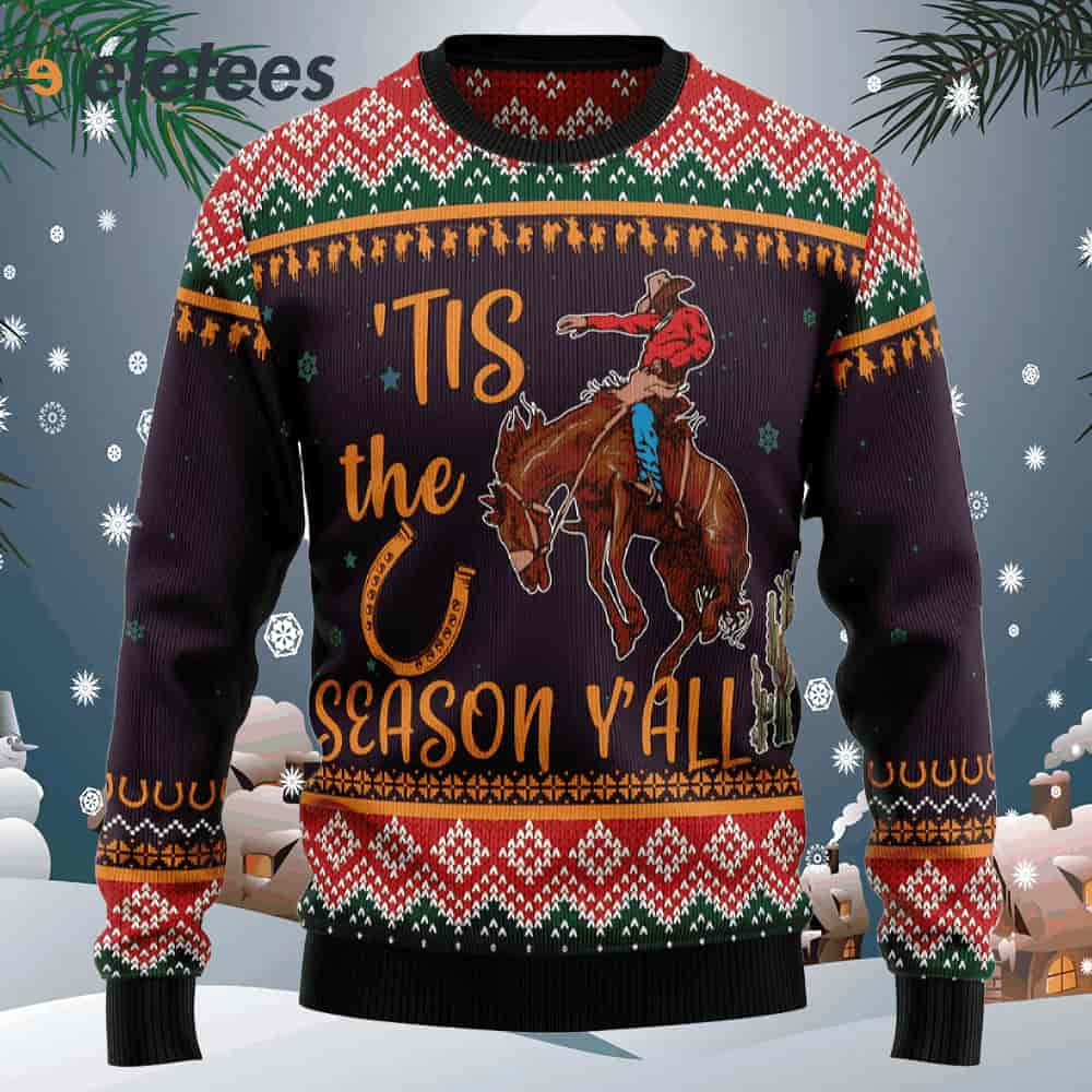 Cowboy Season Ugly Christmas Sweater