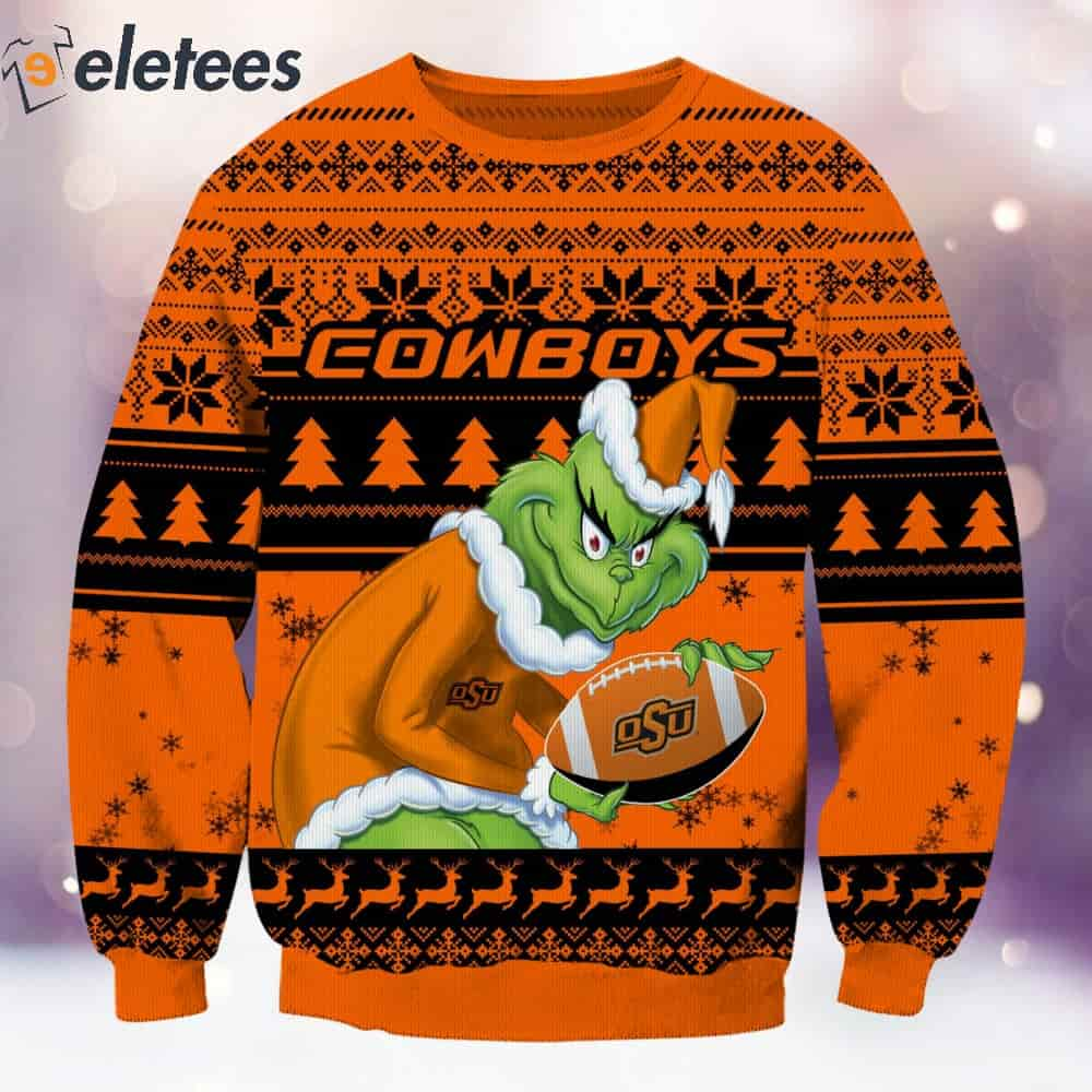 Cowboys Grnch Christmas Ugly Sweater