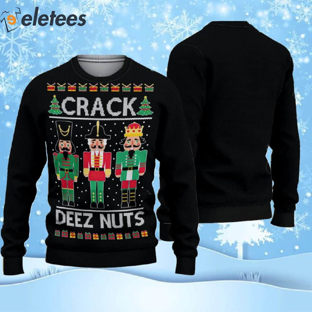 Crack Deez Nuts Ugly Christmas Sweater