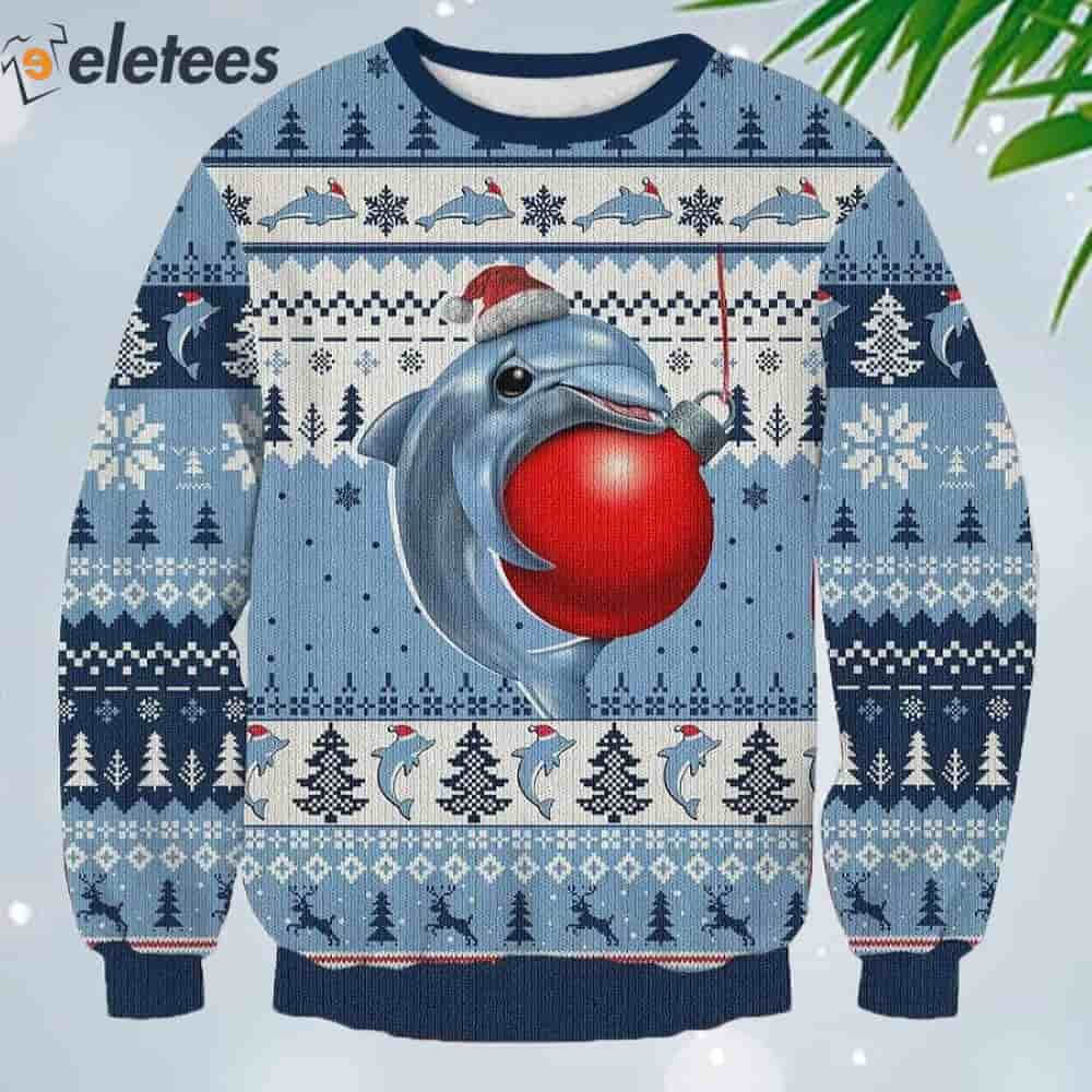 Cute Dolphin Ugly Christmas Sweater