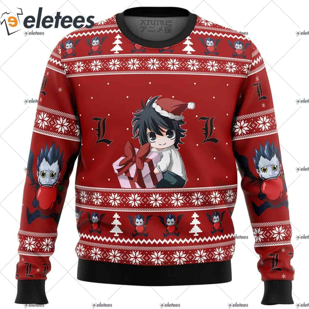 Death Note Chibi L Ugly Christmas Sweater