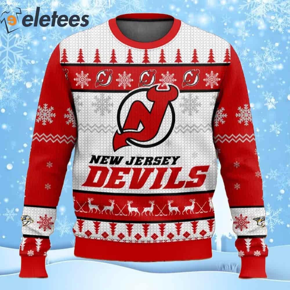 Devils Hockey Ugly Christmas Sweater