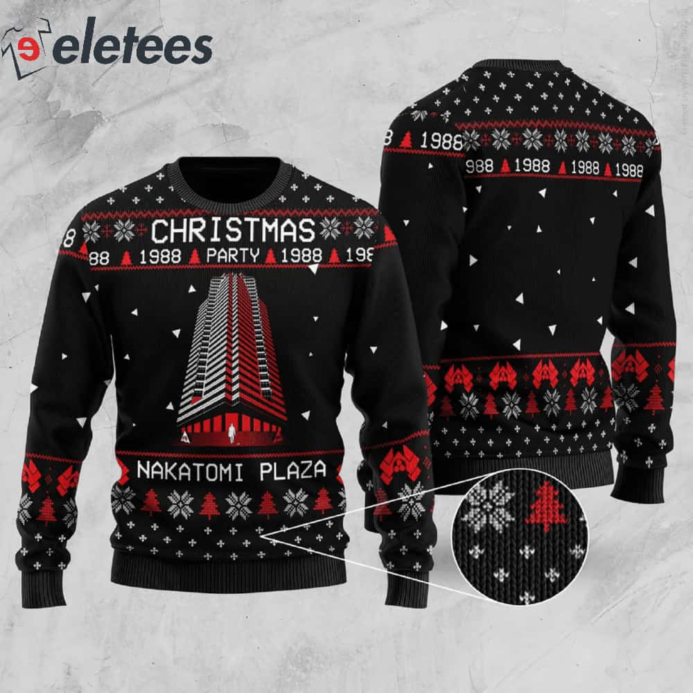 Die Hard 1988 Nakatomi Plaza Ugly Christmas Sweater