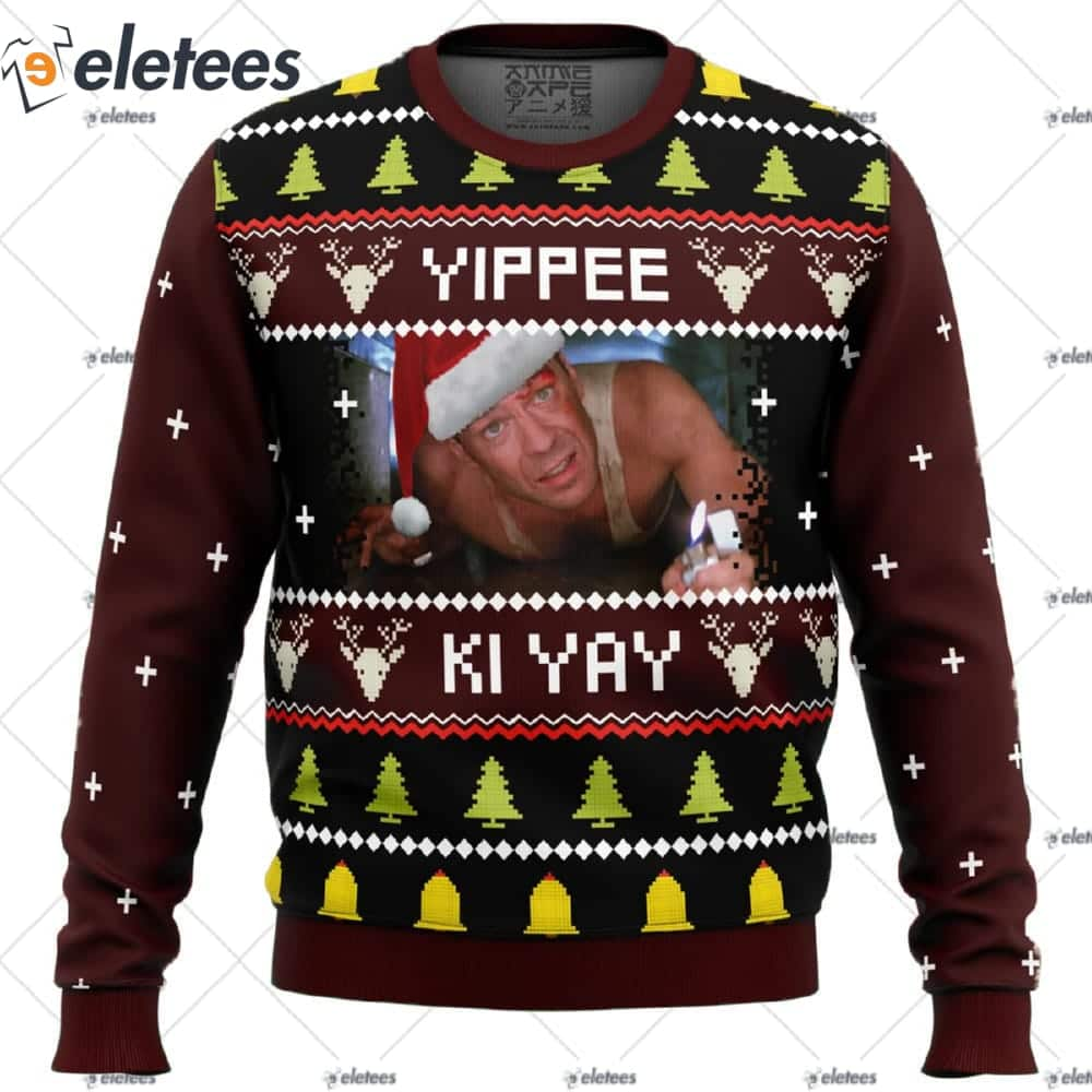 Die Hard Yippee Ki Yay Ugly Christmas Sweater