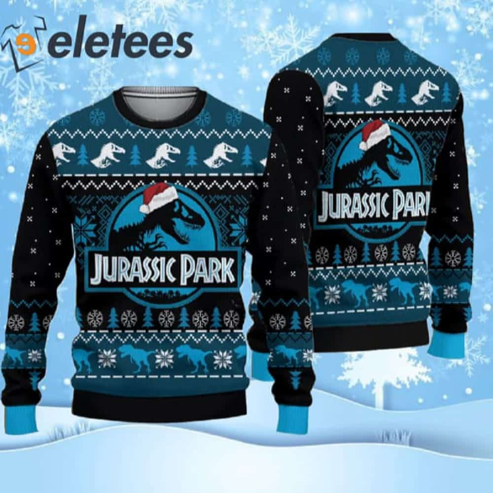 Dinosaur Jurassic Park Ugly Christmas Sweater