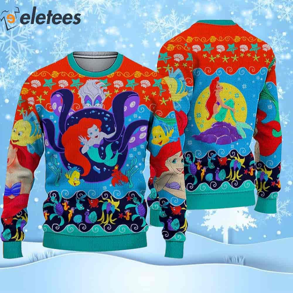 Disney The Little Mermaid Ugly Christmas Sweater