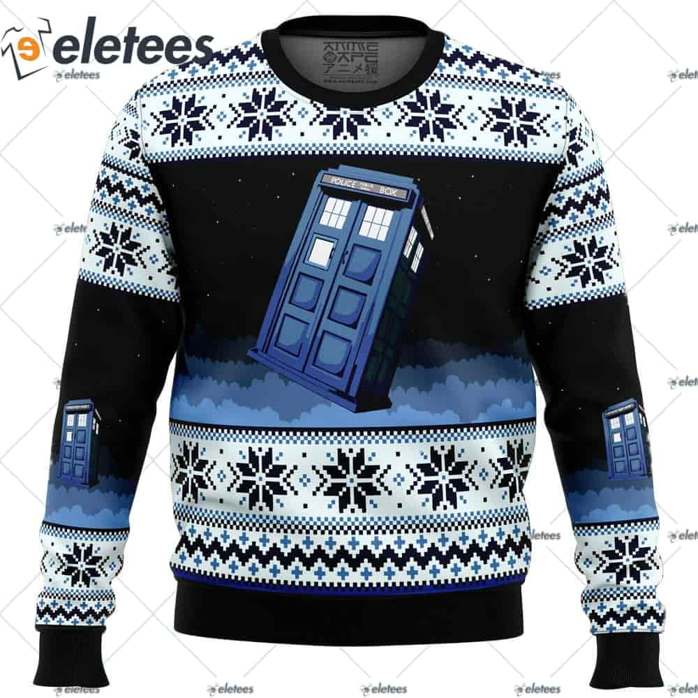 Doctor Who Tardis Ugly Christmas Sweater