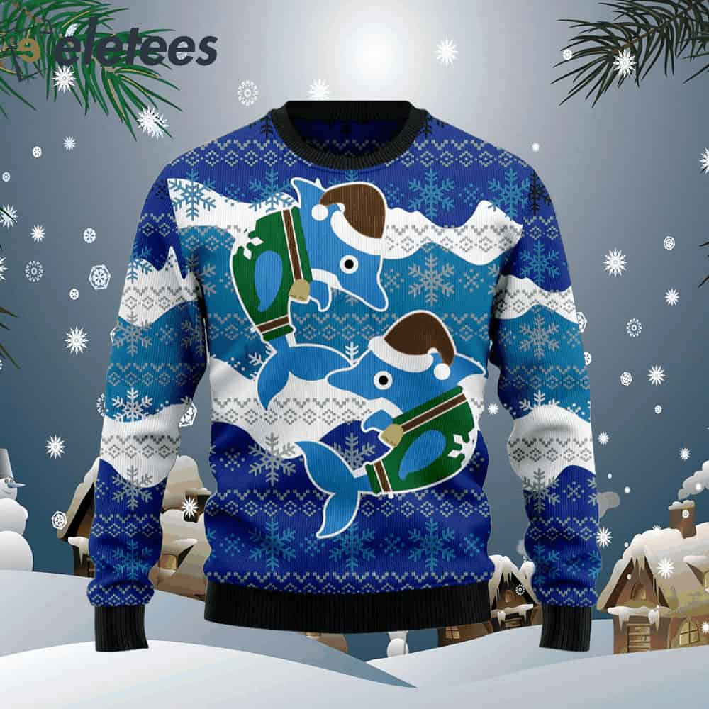 Dolphin Couple Ugly Christmas Sweater