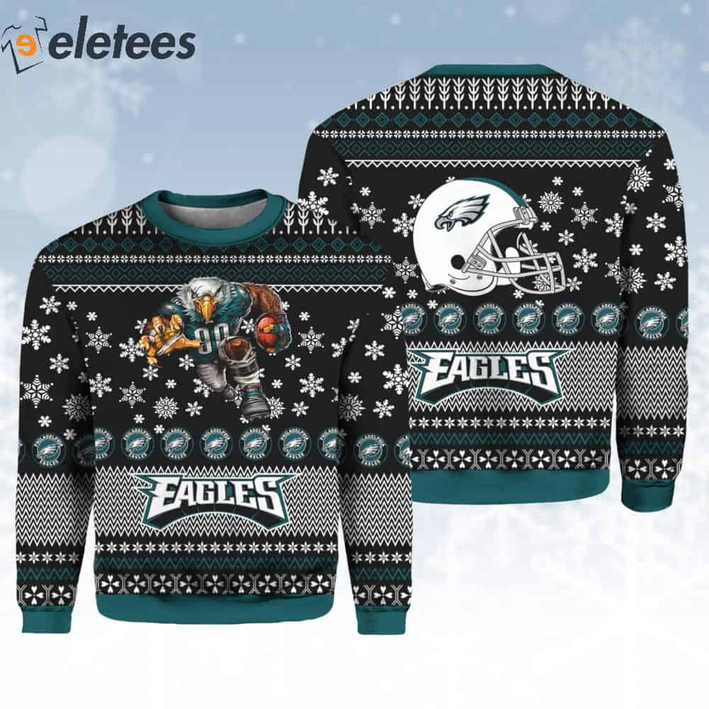 Eagles Mascot Swoop Ugly Christmas Sweater