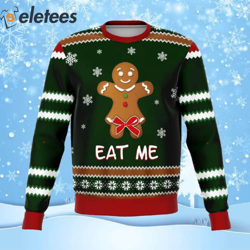Eat Me Gingerbread Ugly Christmas Sweater