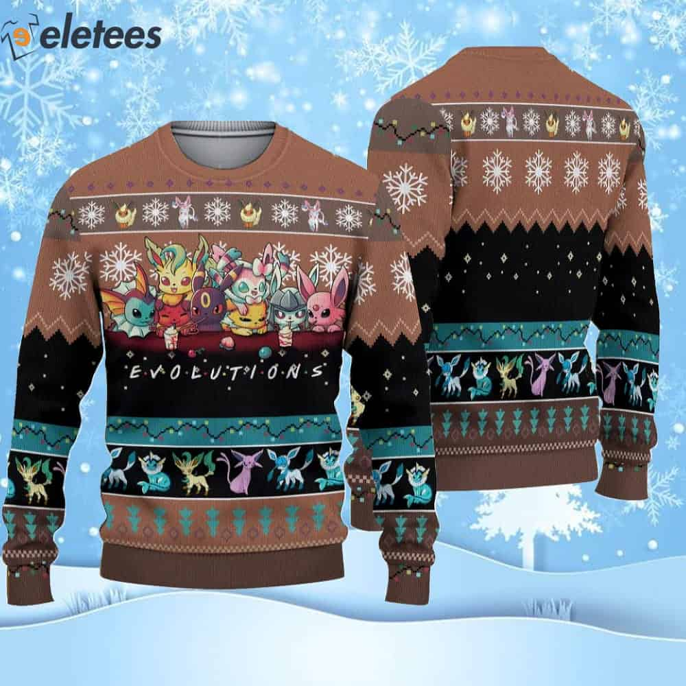 Eevengers Pokemon Evolutions Ugly Christmas Sweater