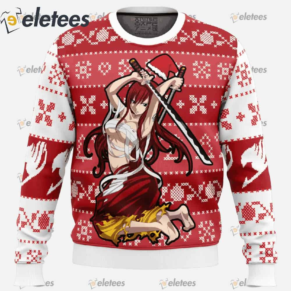 Erza Scarlet Fairy Tail Ugly Christmas Sweater