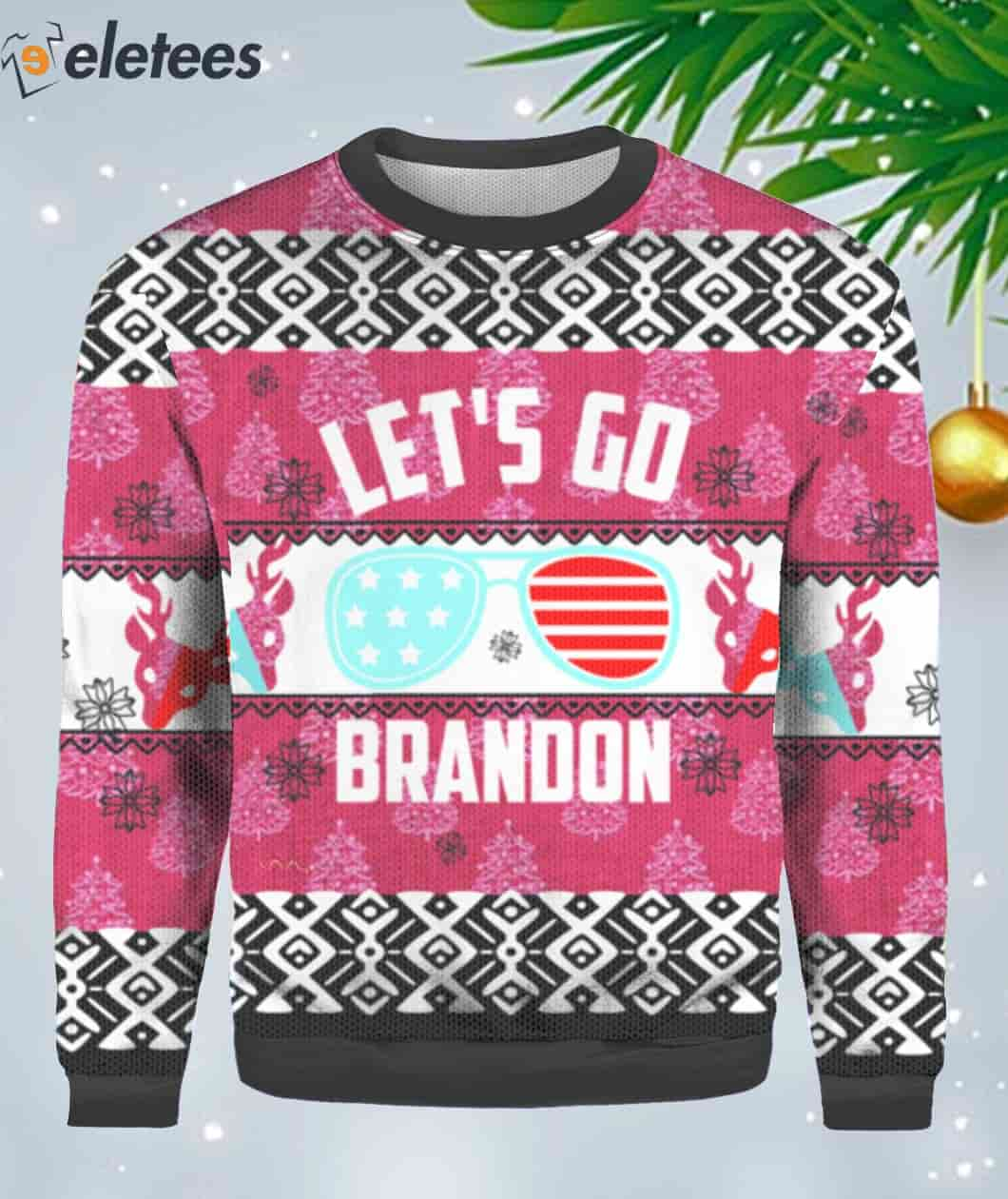 FJB let's go Brandon Ugly Christmas Sweater