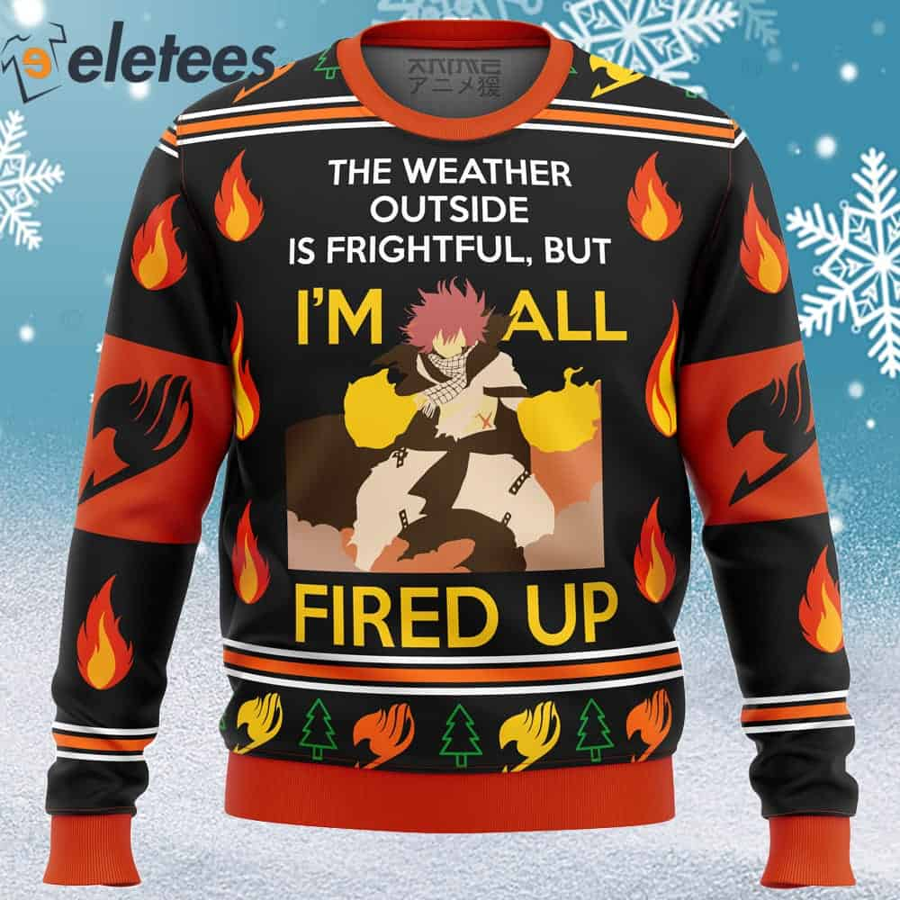 Fairy Tail Natsu Fired Up Ugly Christmas Sweater