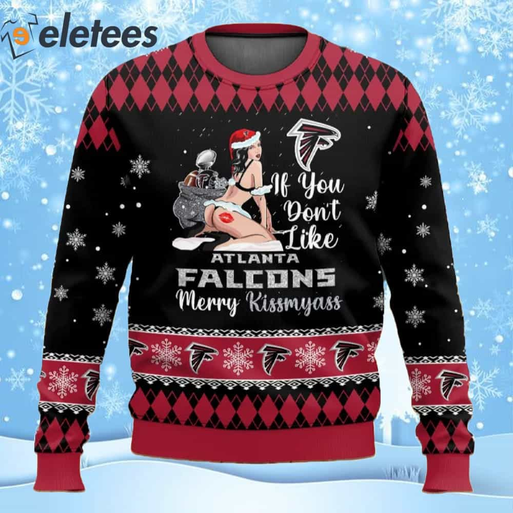 Falcons Football Merry Kissmyass Ugly Christmas Sweater