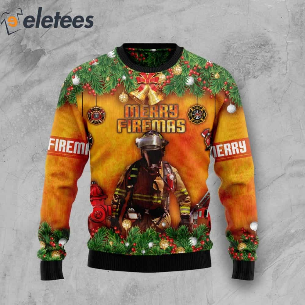 Firefighter Mery Firemas Ugly Christmas Sweater