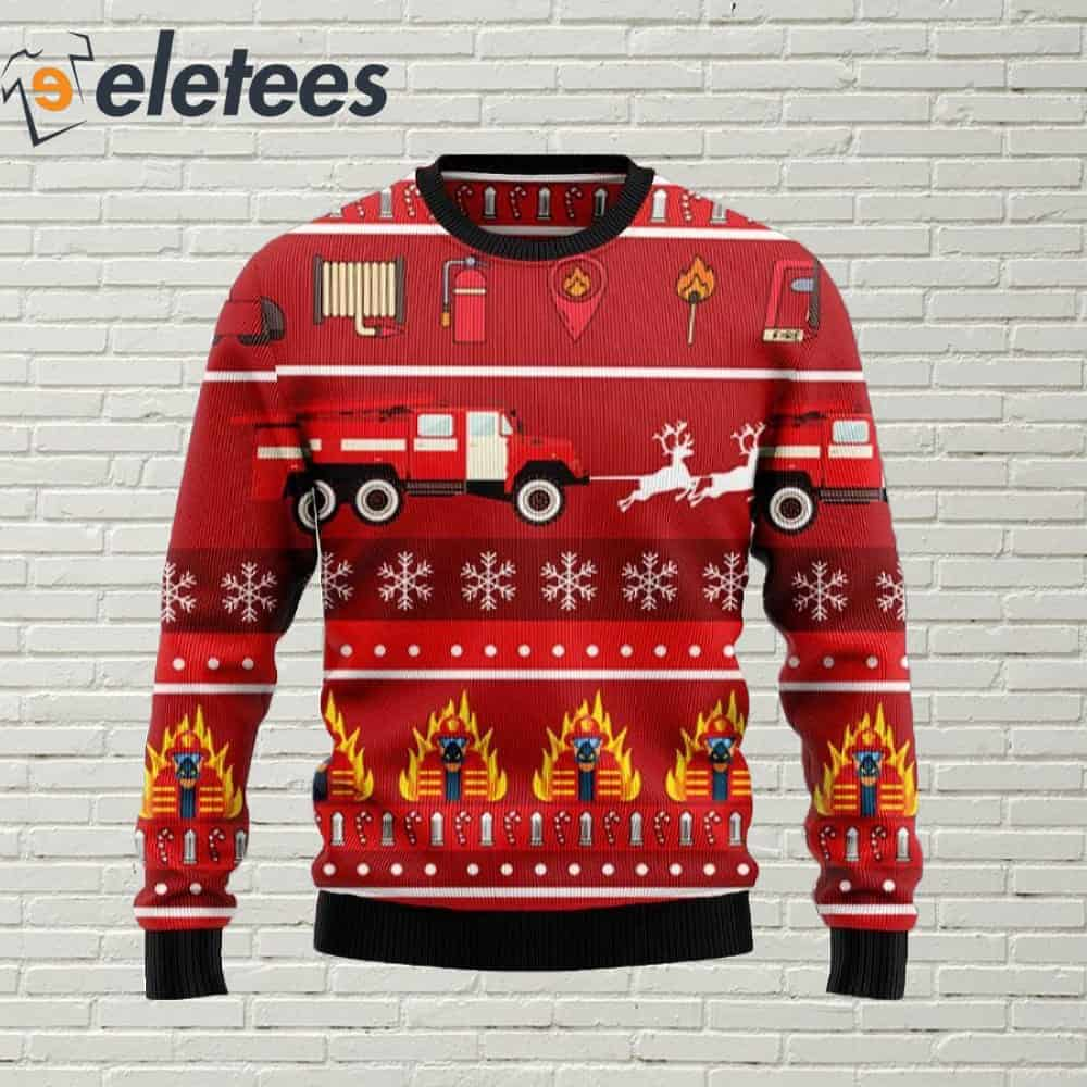 Firefighter Ugly Christmas Sweater