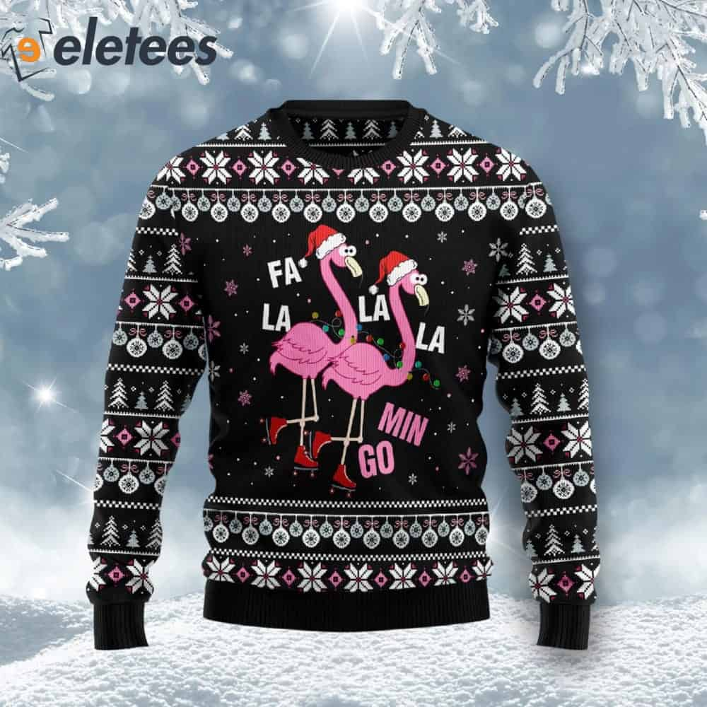 Fla La La Lamingo Min Go Ugly Christmas Sweater