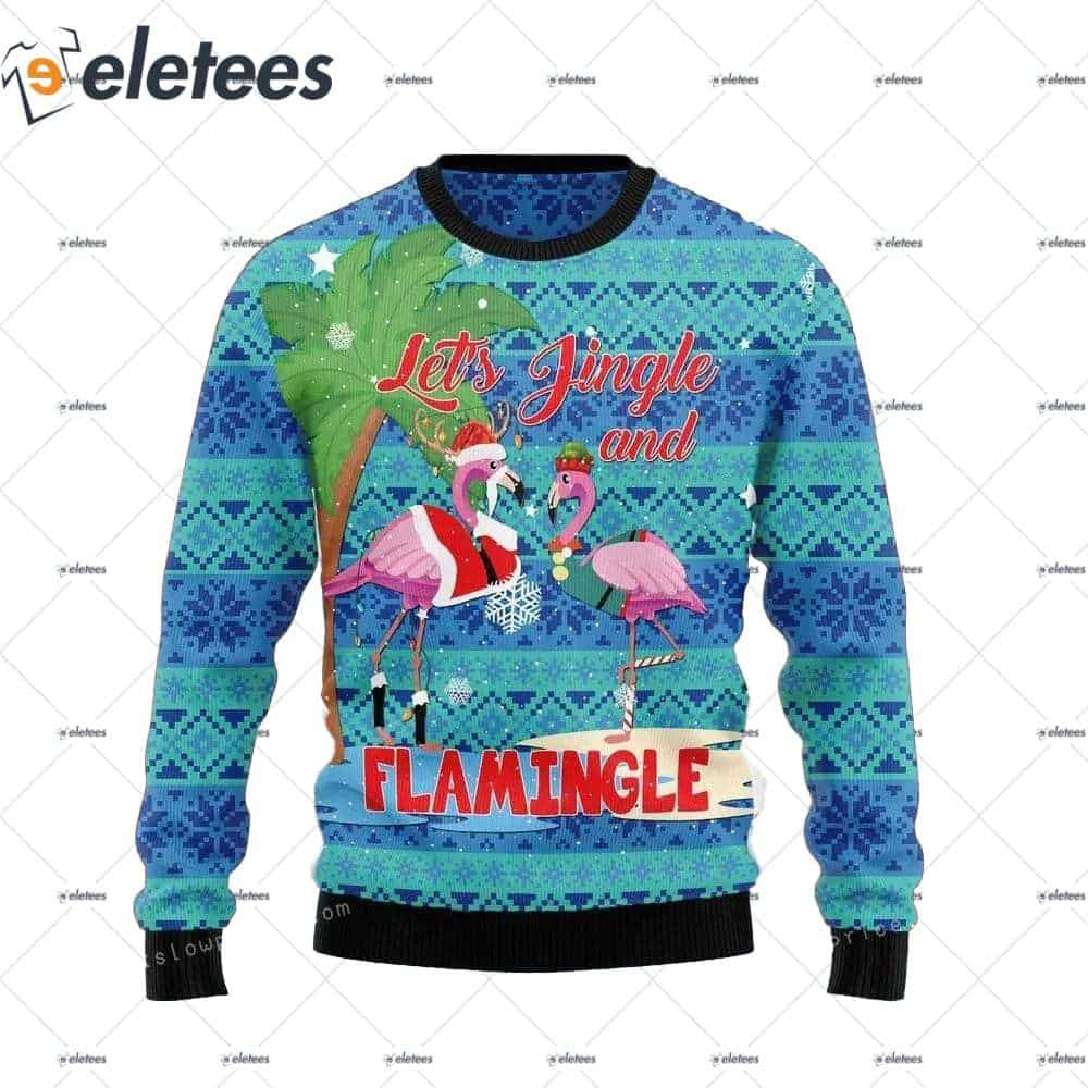 Flamingo Let's Jingle Ugly Sweater