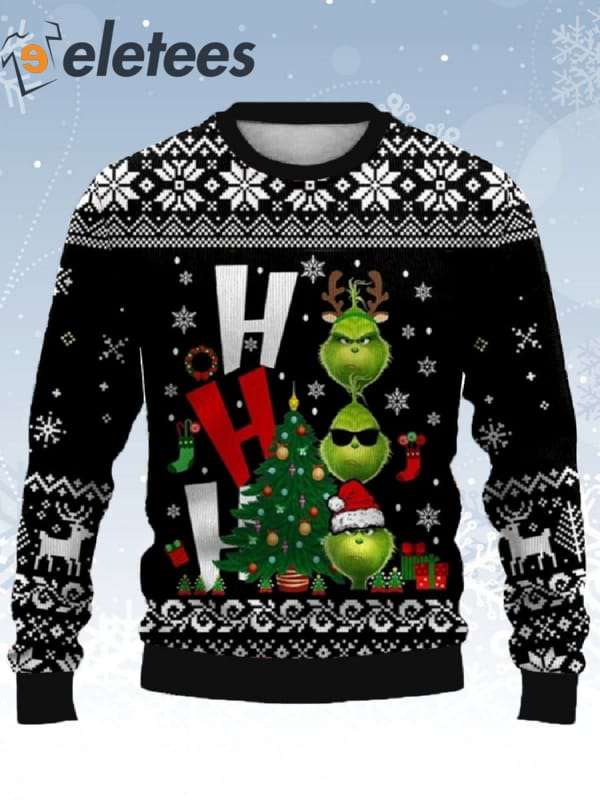 Fun Grnch Ho Ho Ho Ugly Christmas Sweater