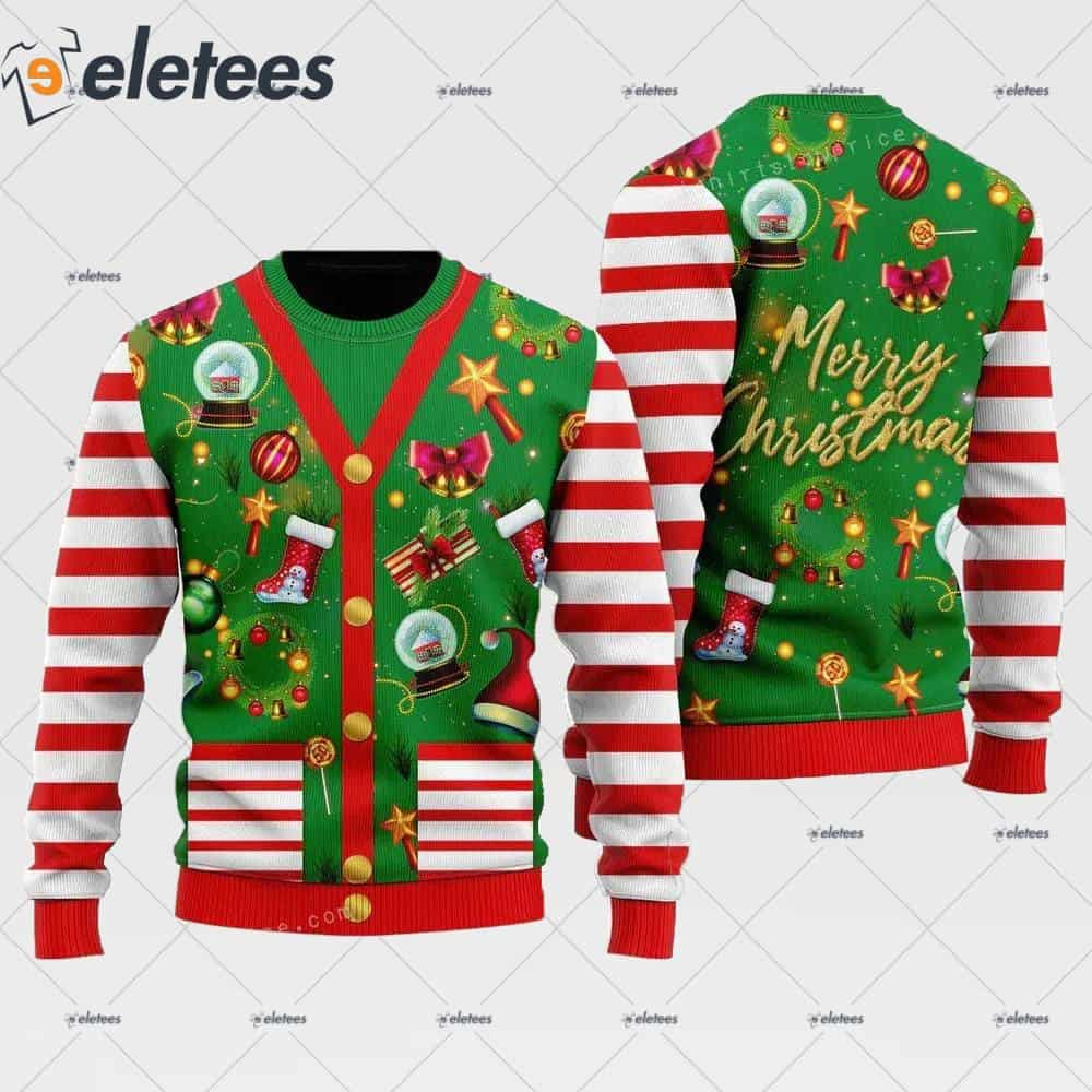 Funny Christmas Cardigan Style Ugly Sweater