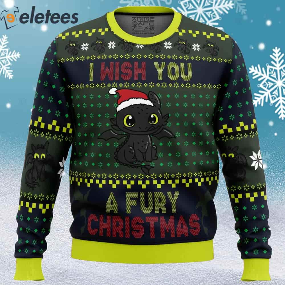 Fury Christmas Toothless Ugly Christmas Sweater