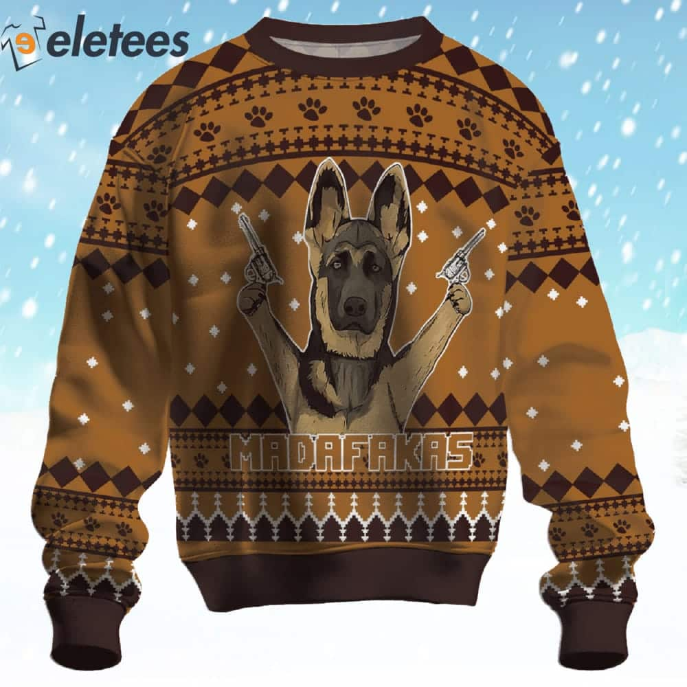 German Shepherd Madafakas Ugly Christmas Sweater