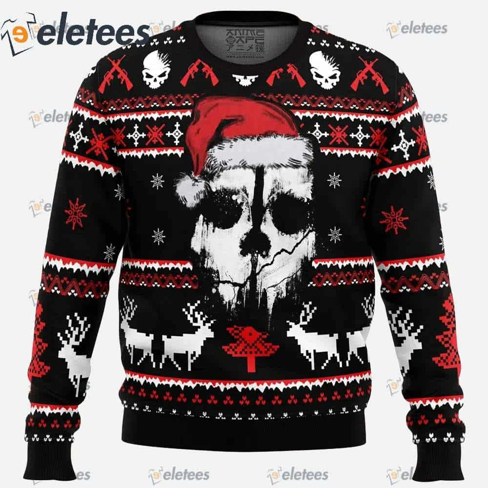 Ghost Call of Duty Ugly Christmas Sweater