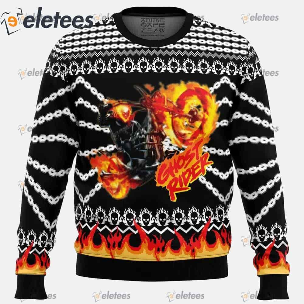 Ghost Rider Ugly Christmas Sweater