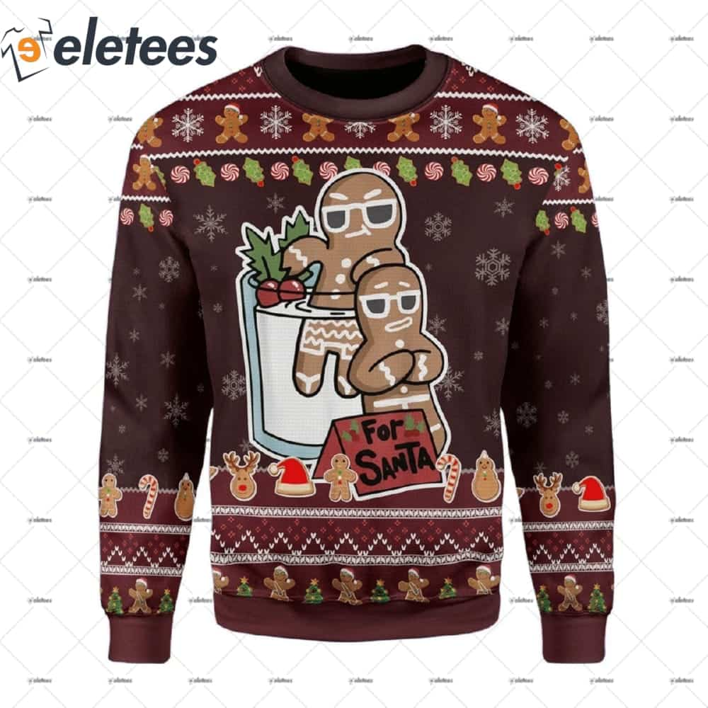 Gingerbread For Santa Ugly Christmas Sweater