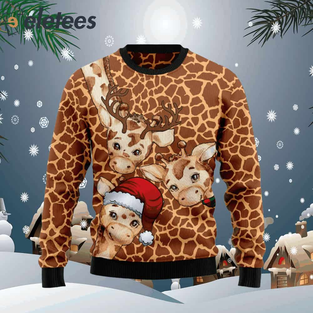 Giraffe Funny Ugly Christmas Sweater