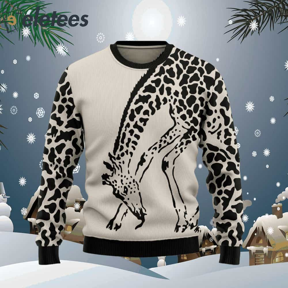 Giraffe Pattern Ugly Christmas Sweater