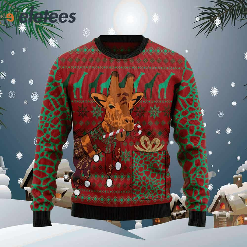 Giraffe Scarves Ugly Christmas Sweater