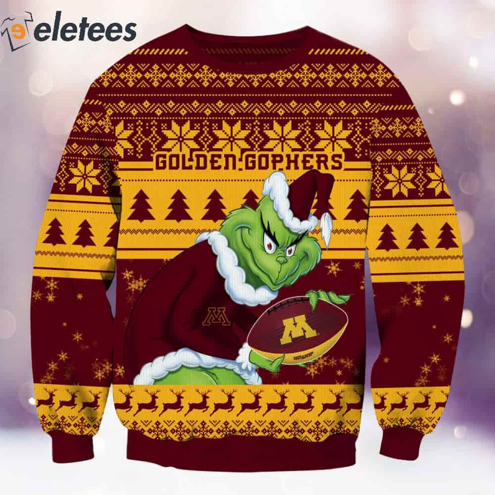 Golden Gophers Grnch Christmas Ugly Sweater