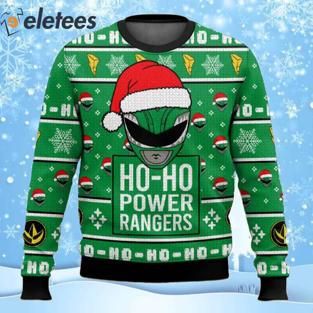 Green Ranger Ho-Ho Power Rangers Ugly Christmas Sweater