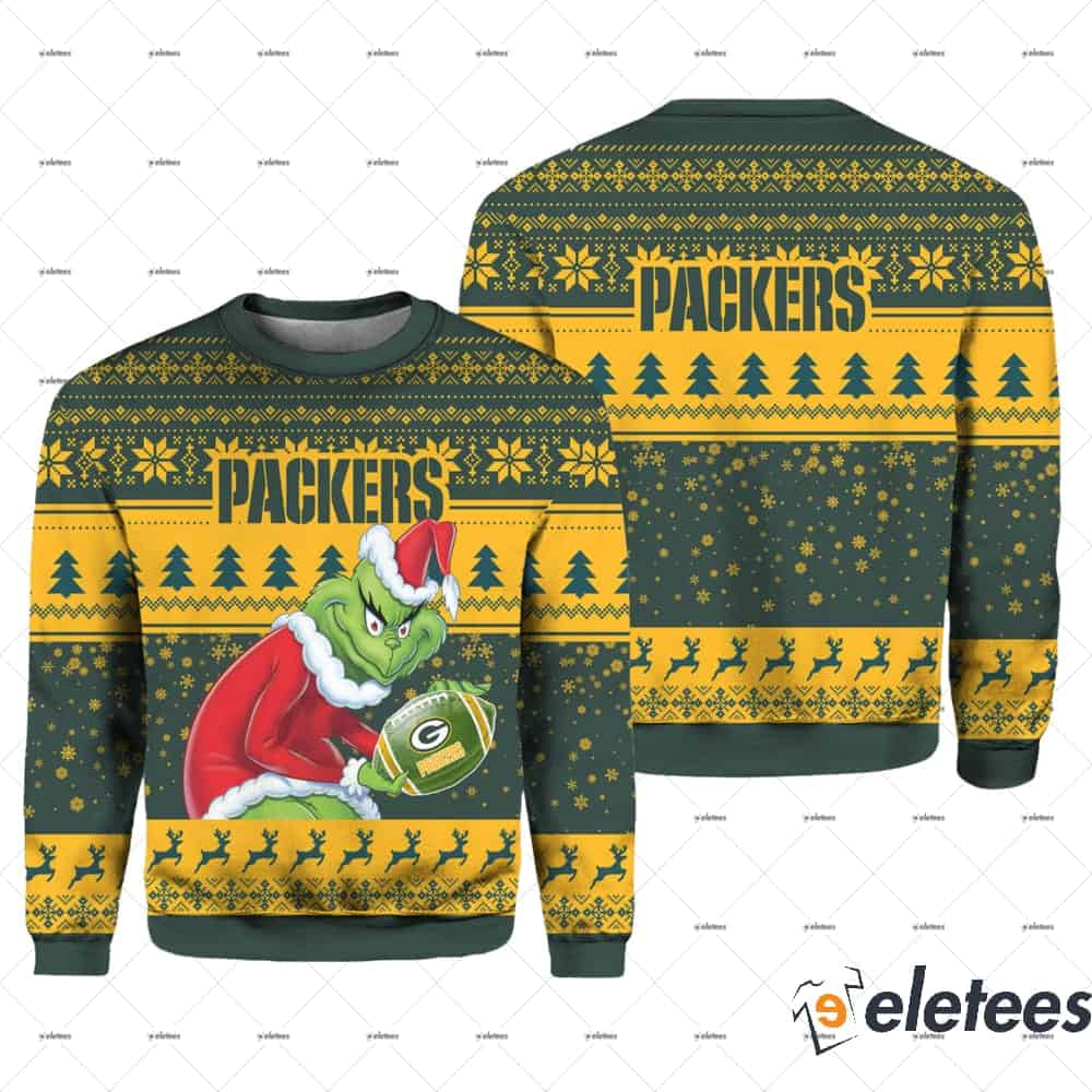 Grinch Green Bay Packer Ugly Christmas Sweater