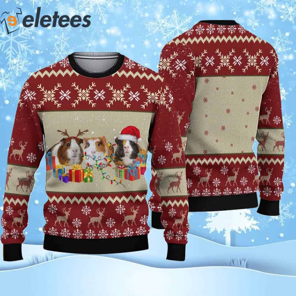 Guinea Pig Gift Box Ugly Christmas Sweater