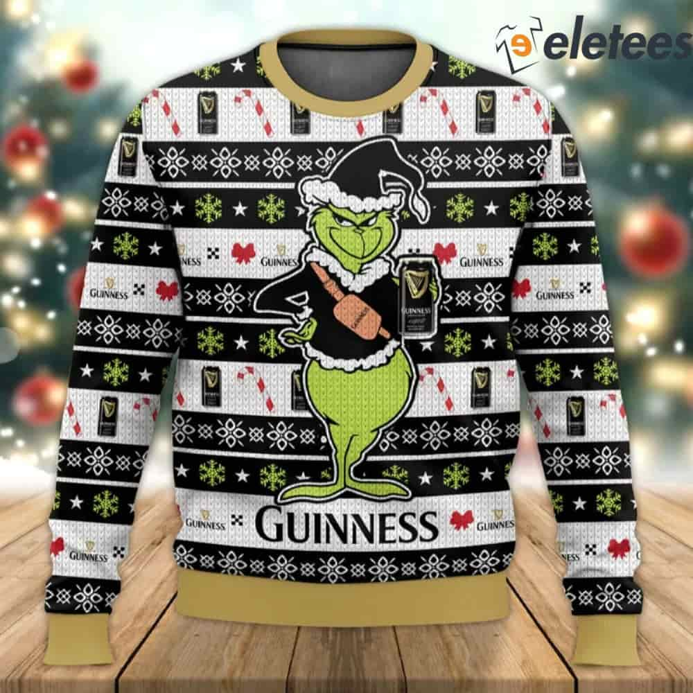 Guinness Grnch Ugly Christmas Sweater