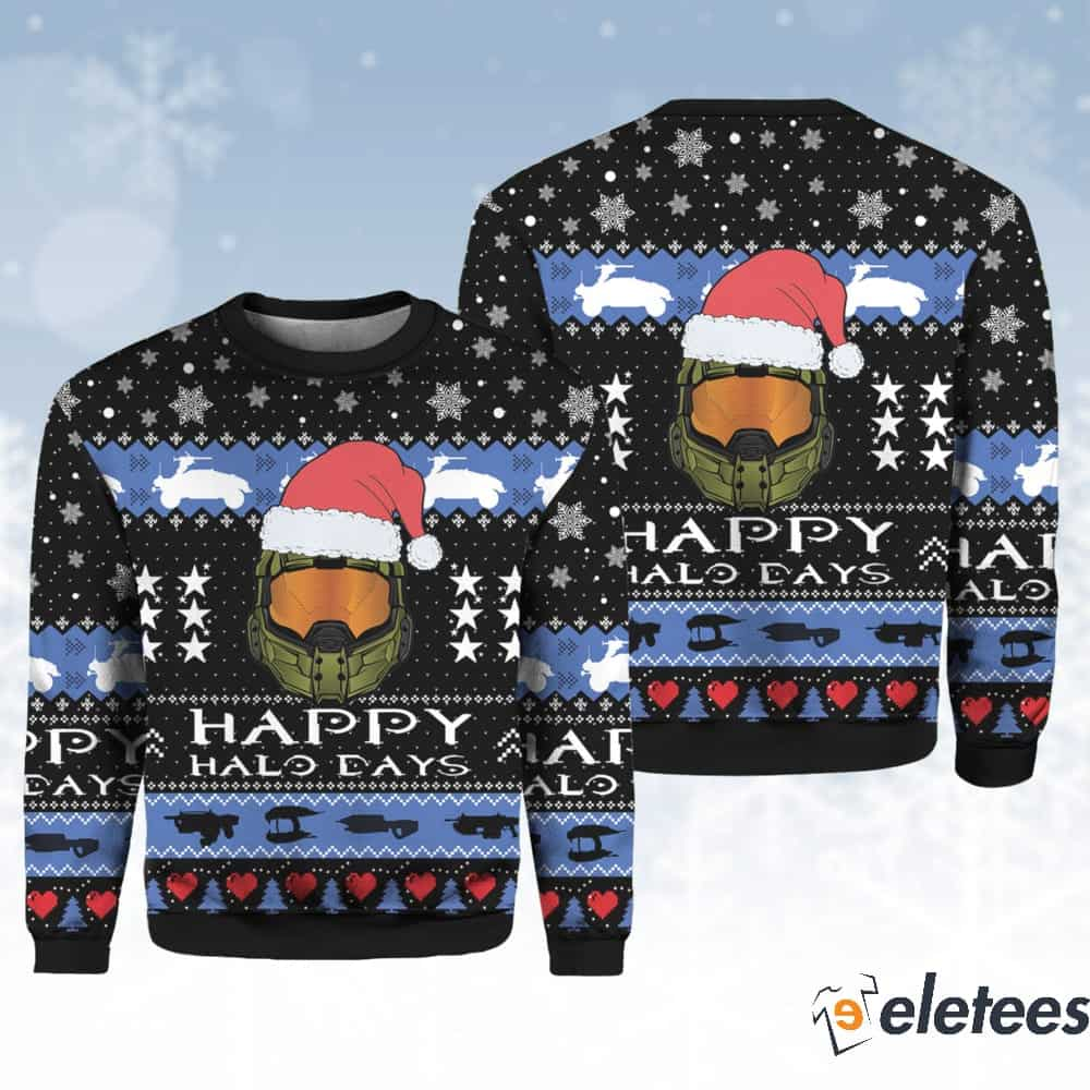 Happy Halo Days Christmas Sweater