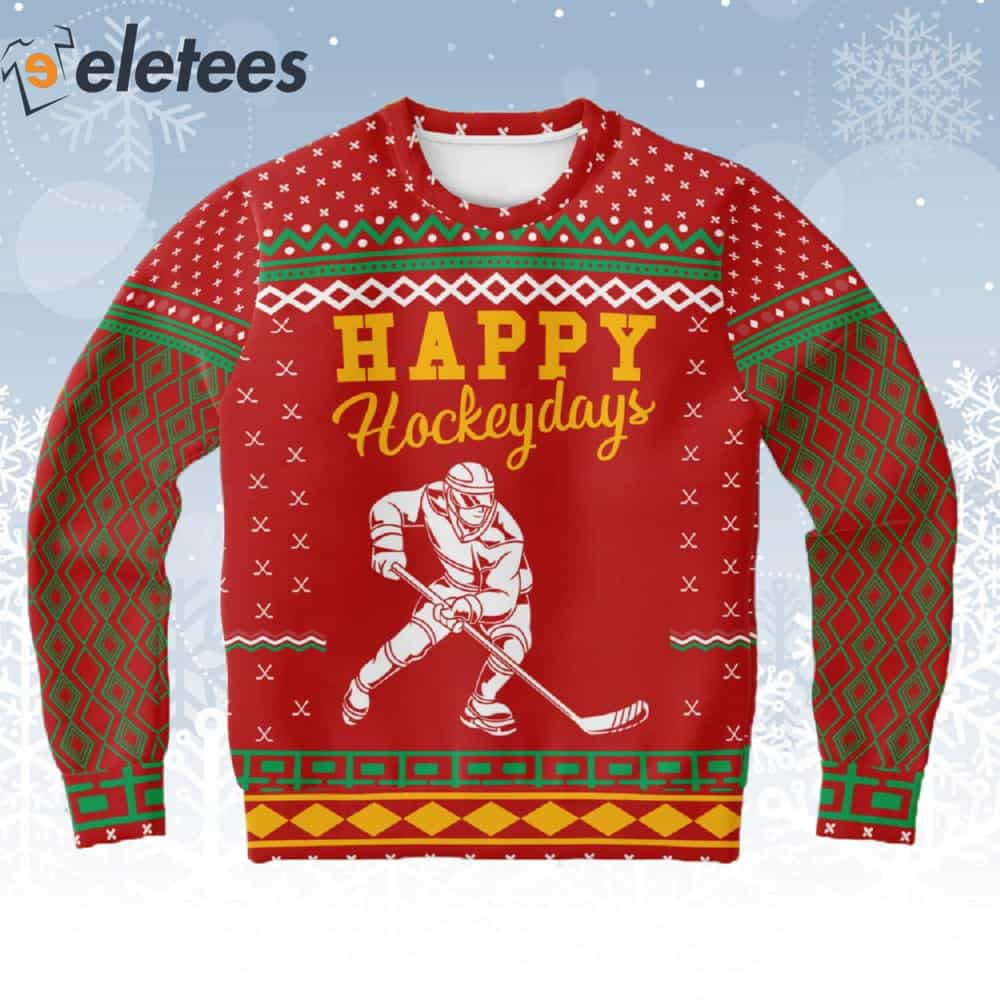 Happy Hockeydays Ugly Christmas Sweater