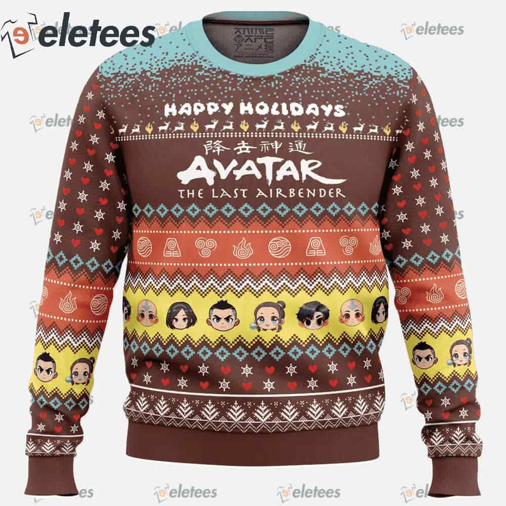 Happy Holidays Avatar The Last Airbender Ugly Christmas Sweater