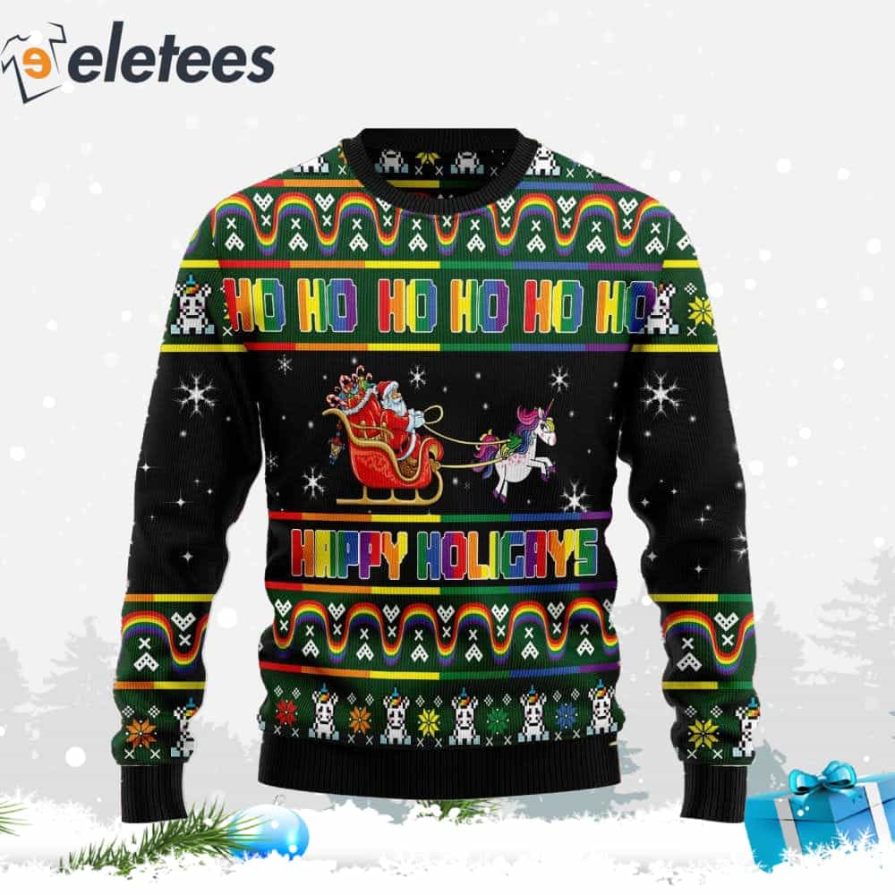 Happy Holigays Ugly Christmas Sweater