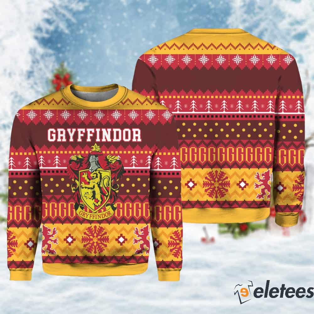 Harry Potter Gryffindor House Ugly Christmas Sweater