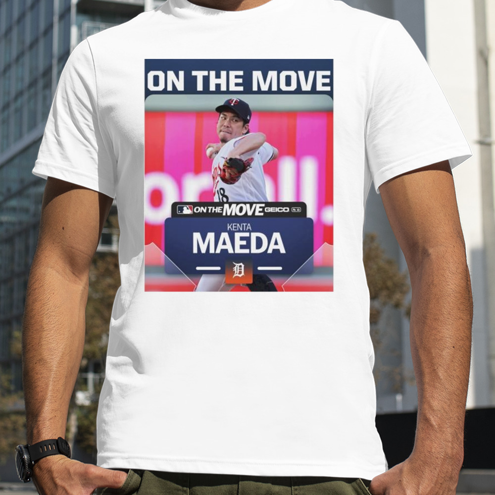 Kenta Maeda on the move Geico shirt