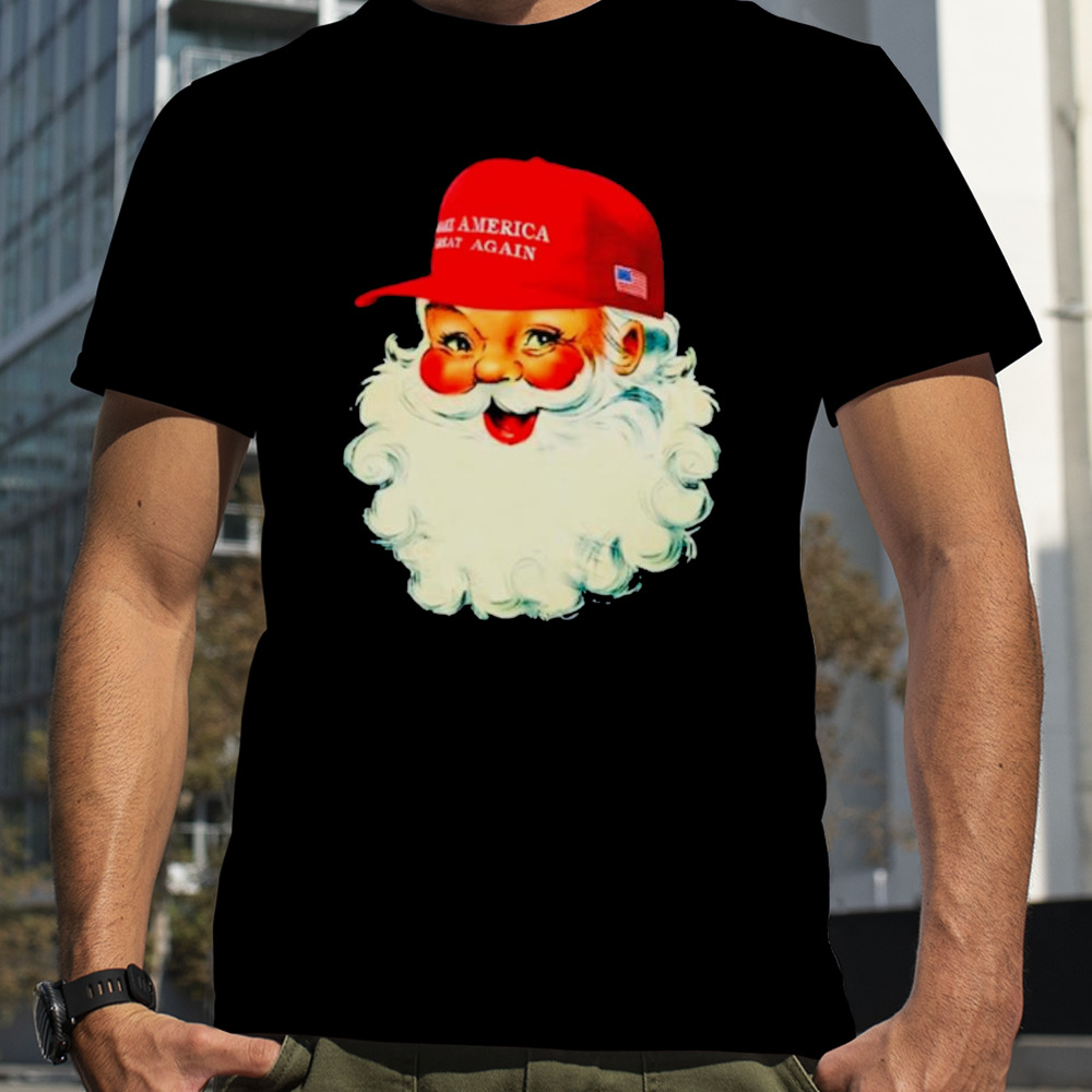 Maga Santa screen print high heat transfer shirt