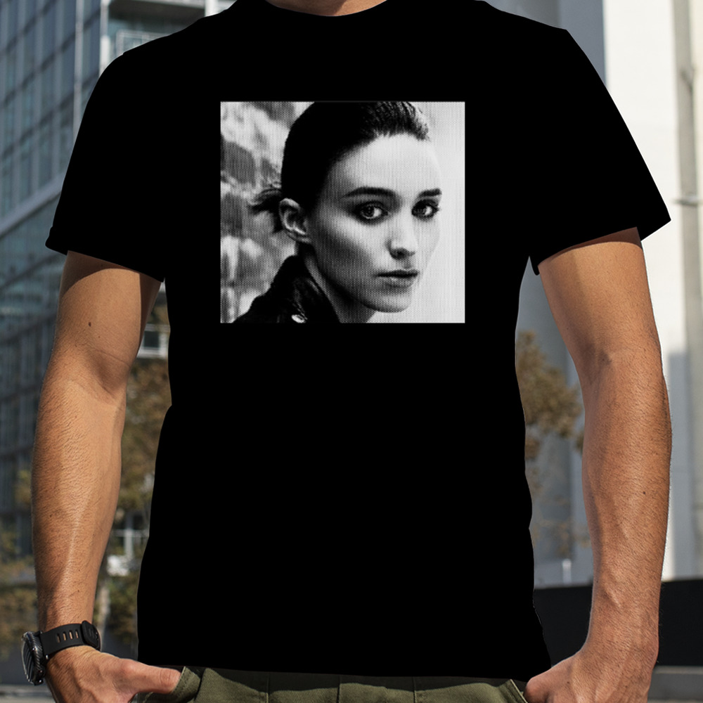 Rooney Mara Black And White Portrait shirt