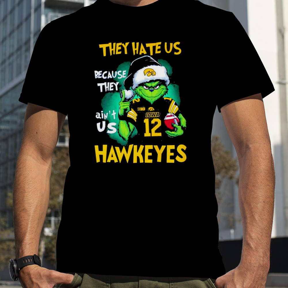 Santa Grinch They Hate Us Because They Ain’t Us Iowa Hawkeyes Football Christmas Shirt
